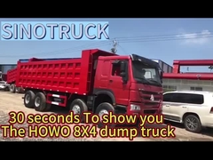 50 toneladas 12 rodas Sinotruk camião de descarga usado Howo 371 375 420 HP camião de despejo 8X4 vermelho