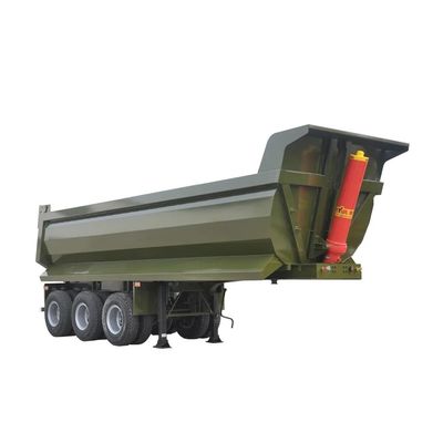 buy 30ft 40ft Rear Dump Trailer para transporte areia cascalho, dureza de aço sólido soldar tipper semi-trailer online manufacture