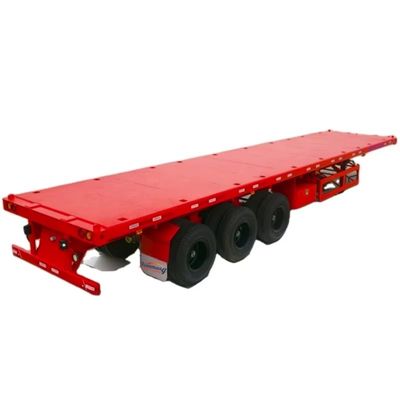 comprar China Xianmang Semi-trailer de 40 pés de transporte Container de piso plano Semi-trailer para venda online manufacture