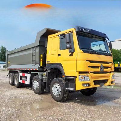 Bom preço. Howo Euro 4 380hp 8x4 camião de descarga com sistema de direção ZF8118 e capacidade de 50 toneladas on-line