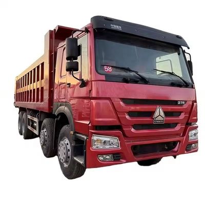 Bom preço. 50 toneladas 12 rodas Sinotruk camião de descarga usado Howo 371 375 420 HP camião de despejo 8X4 vermelho on-line