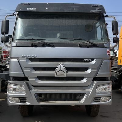 Bom preço. 2024 Caminhão de descarga de instalação no local com guindaste manual Howo de 375 cv e tipo de combustível diesel on-line