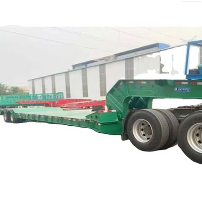 Bom preço. 80 toneladas 3 eixo trailers de cama baixa desmontável de pescoço de galinha trailers de baixo para venda na Guiné e no Quénia on-line