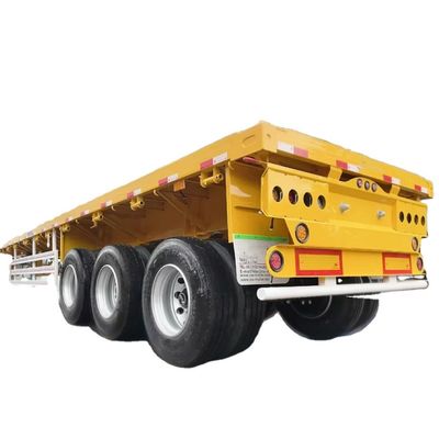Bom preço. Transporte de contêineres 2 3 4 eixos 20 pés plataforma semi-reboque de cama plana semi-reboque à venda com eixo Fuwa / BP on-line