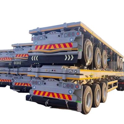 Bom preço. Container de alta eficiência para transporte marítimo semi-reboque azul 30-80 toneladas 2 3 4 eixos semi-reboque de banco plano on-line