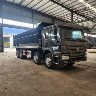 Bom preço. 8X4 Lhd 12R20 375 HP Howo Dump Truck personalizado com configuração de direção e potência on-line