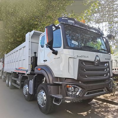 Bom preço. HOWO NX Direita ou direita direção manual 320-400HP segunda mão TIPPER caminhão 12 rodas 8X4 MINING DUMP caminhão tanque de combustível 400L on-line