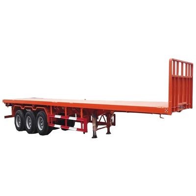 Bom preço. Novo semi-reboque de placas planas de 12 pneus de 3 eixos para venda com capacidade de carga de 30 a 60 toneladas de um contêiner de 40 pés on-line