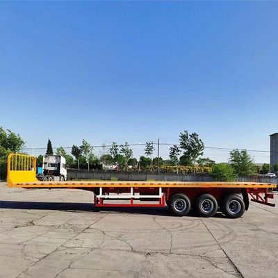Bom preço. 3 eixos / 4 eixos / 5 eixos Container de 40 pés de aço carbono e alumínio para transporte de placas planas Semi-reboque Pneus originais (12R20) on-line