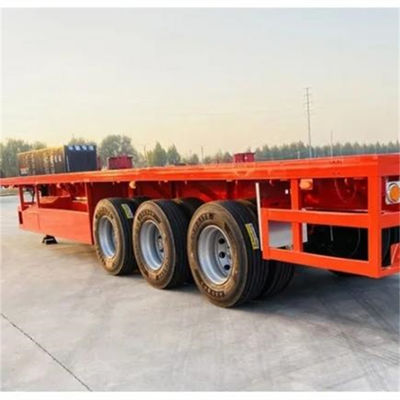 Bom preço. 3 eixos Custom 2 4 5 6 eixos 40 Ft 12.00R20 Container de pneus Transporte de semi-reboque de cama plana com carga útil máxima 30 toneladas on-line