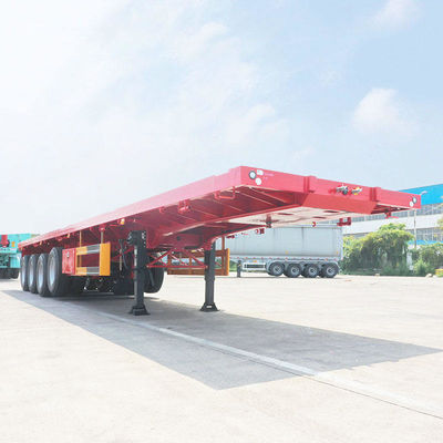Bom preço. 12500*2500*1600 MM Chapa de aço Container plano Semirreboque com eixo 3/4 e suspensão de ar personalizável Suspensão de aço on-line